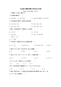2023-2024学年苏科版七年级下册数学期中综合复习专练