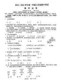 福建省漳州第一中学2024-2025学年七年级上学期11月期中数学试题