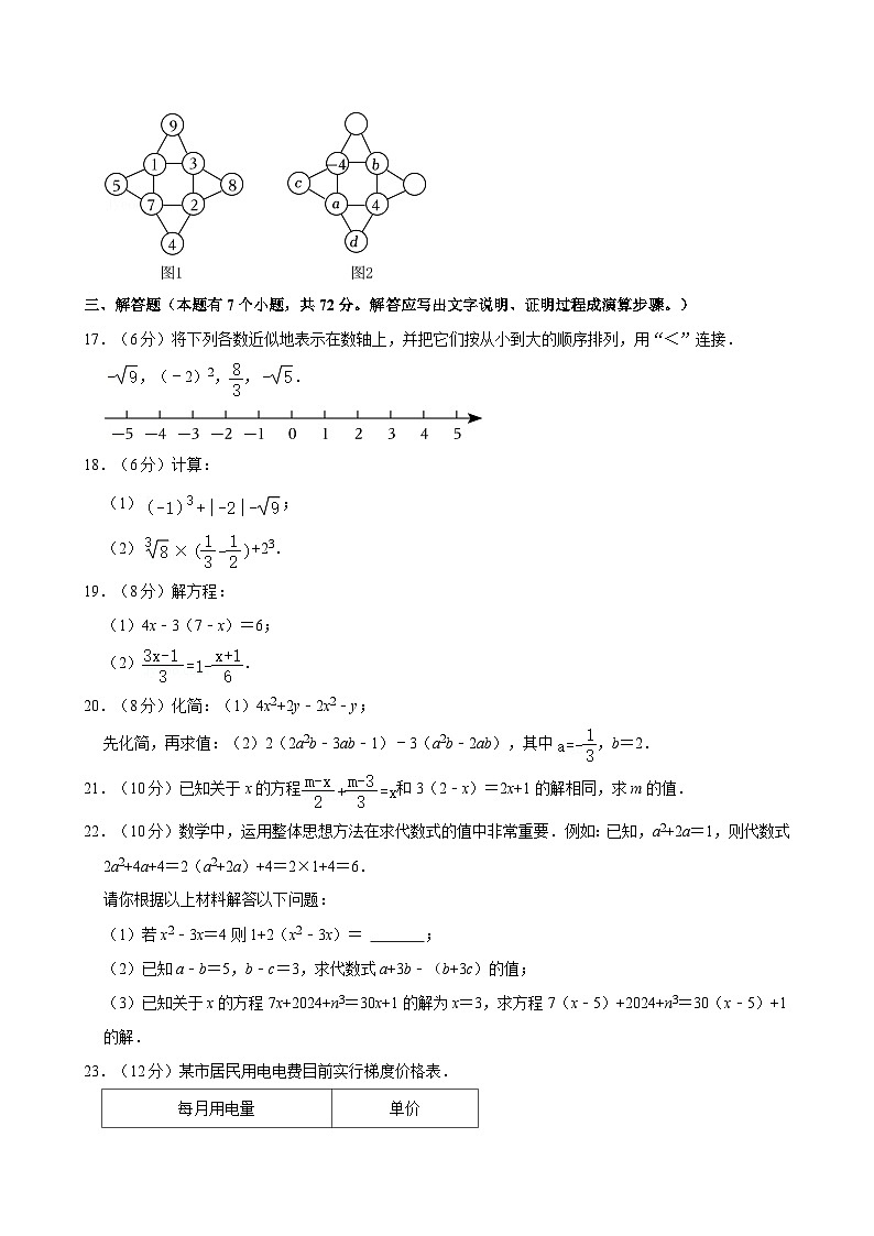 2024-2025学年浙江省杭州市观城教育集团七年级(上)期中数学试卷  含详解第3页