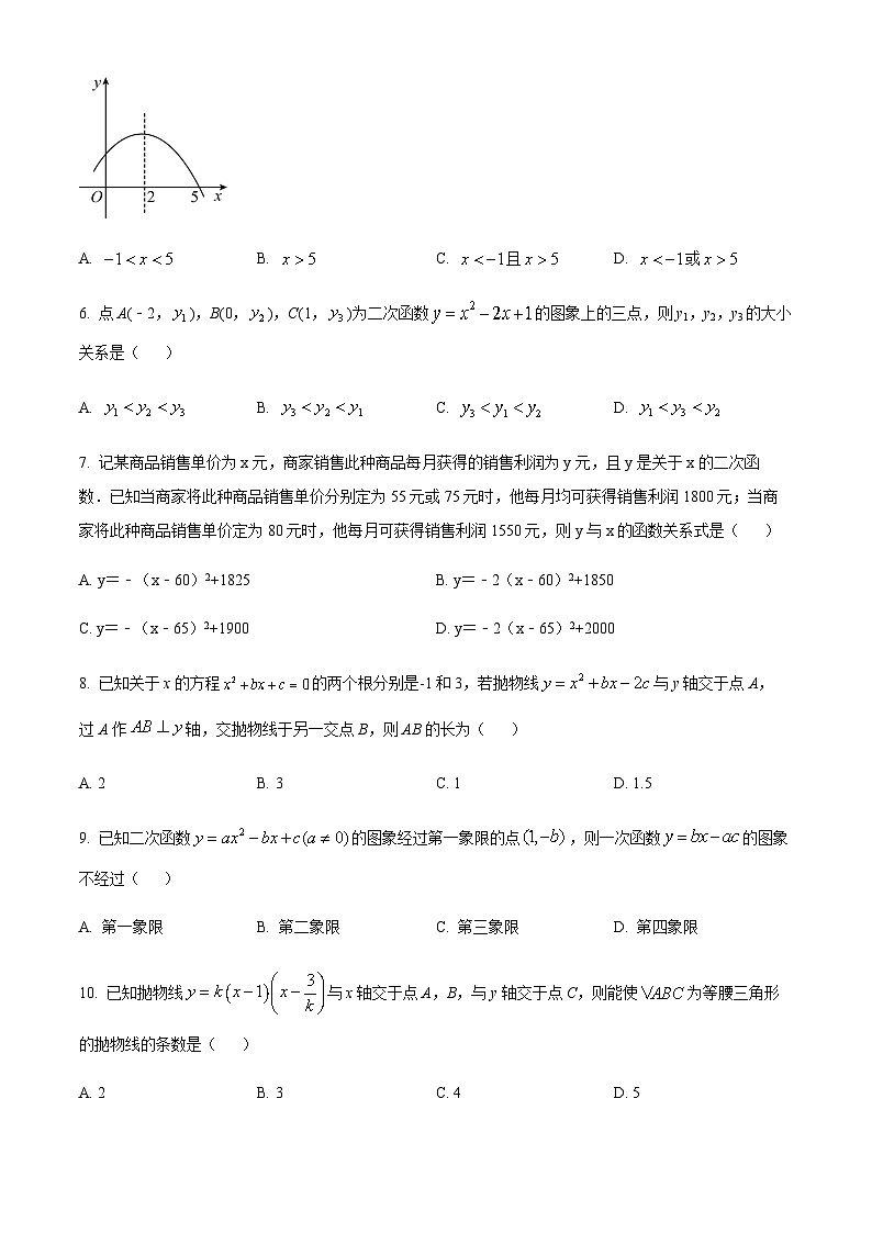 广东省广州市第七中学2023-2024学年九年级上学期月考数学试题(含答案)第2页