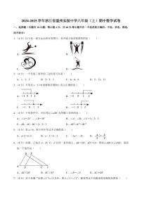 2024-2025学年浙江省温州实验中学八年级（上）期中数学试卷 含详解