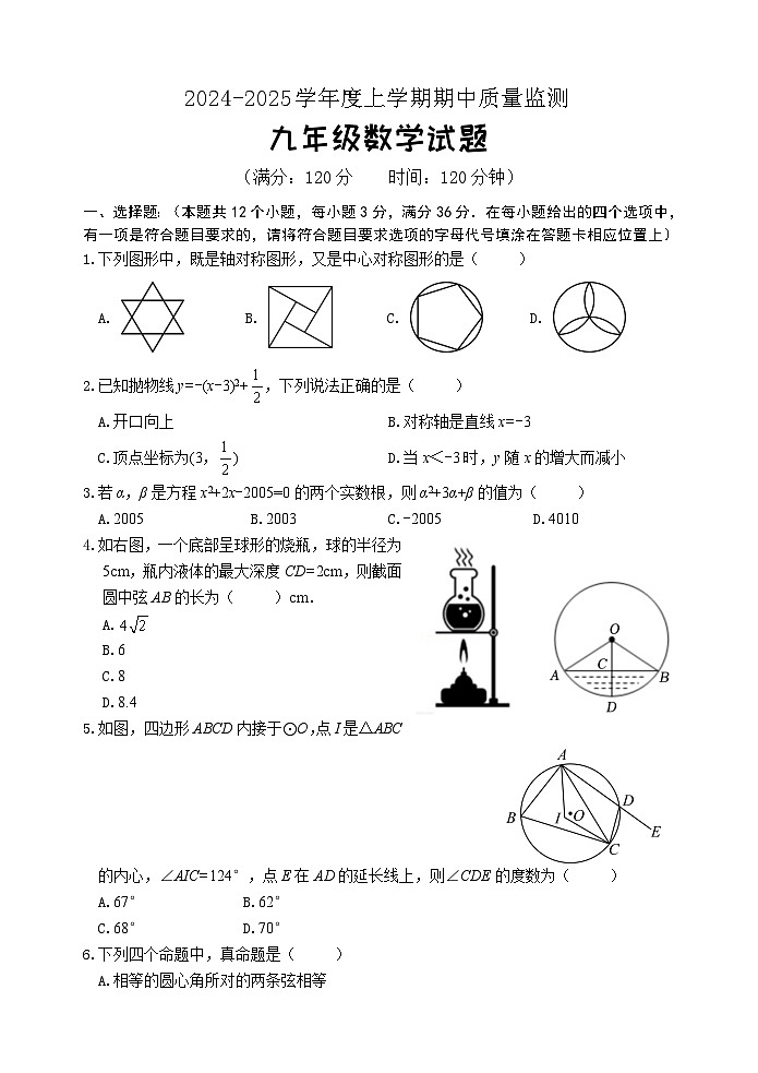 (教研室提供)山东省日照市岚山区2024-2025学年九年级上学期期中考试数学试题第1页