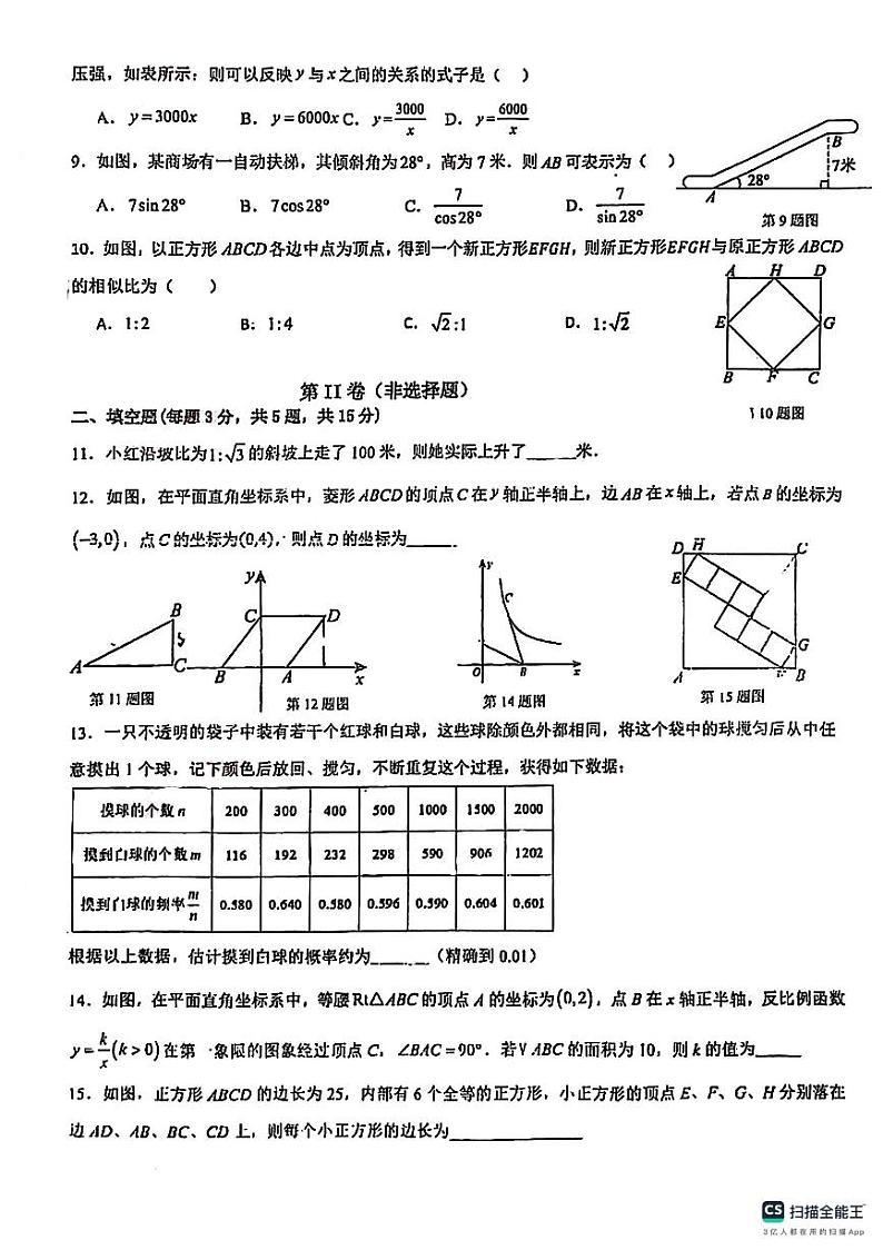 广东省佛山市南海实验中学2024-2025学年九年级上学期期中数学试题第2页