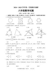 山东省聊城临清市2024-2025学年八年级上学期期中考试数学试题