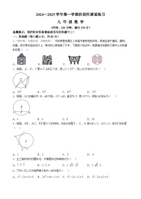 福建省龙市岩漳平市2024-2025学年九年级上学期期中考试数学试题