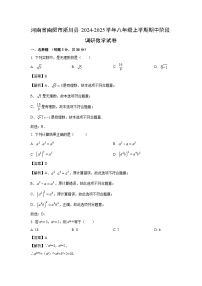 2024~2025学年河南省南阳市淅川县八年级(上)期中阶段调研数学试卷(解析版)