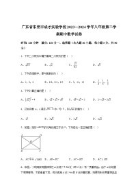 广东省东莞市成才实验学校2023-2024学年八年级下学期期中数学试题(含解析)