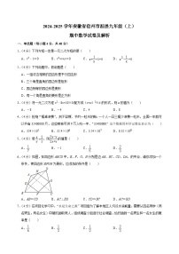安徽省宿州市泗县2024-2025学年九年级上学期期中数学试卷