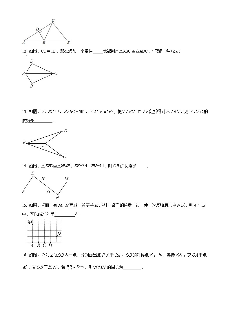 苏科版2024-2025学年八年级数学上册第1次月考模拟卷(A)(原卷版)-A4第3页