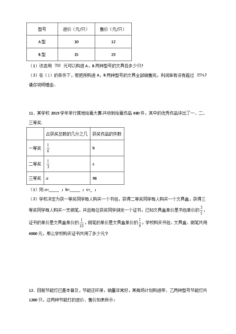 北师大版数学七上期末考点提升练习专题30 一元一次方程应用之销售盈亏问题(原卷版) 第2页