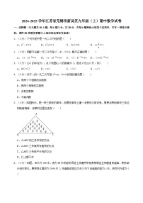 2024-2025学年江苏省无锡市新吴区九年级（上）期中数学试卷（含详解）