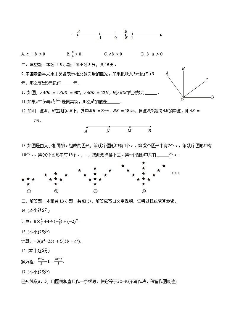 2023-2024学年陕西省安康市七年级(上)期末数学试卷(含答案)第2页