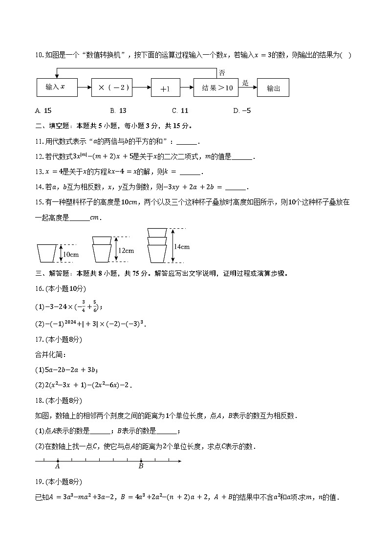 2024-2025学年辽宁省大连市瓦房店市七年级(上)期中数学试卷(含答案)第2页
