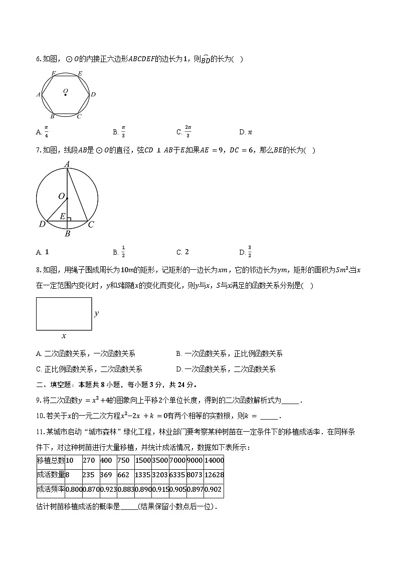 2024-2025学年北京市东城区第一六六中学九年级上学期期中考试数学试题(含答案)第2页