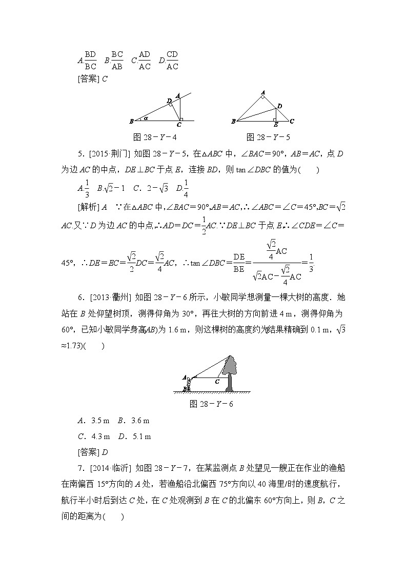 第28章 锐角三角函数 人教版数学九年级下册中考演练(含答案)第2页