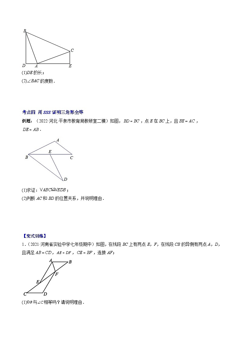 浙教版数学八上期末专题训练专题02 全等三角形的性质与判定压轴题八种模型全攻略(原卷版)第3页