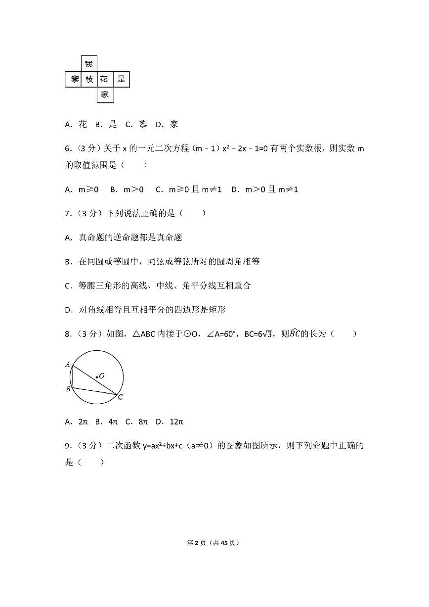 2024年四川省攀枝花市中考数学模拟试卷(含解析版)第2页