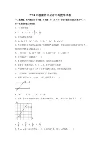 2024年湖南省怀化市中考数学模拟试卷(含解析版)