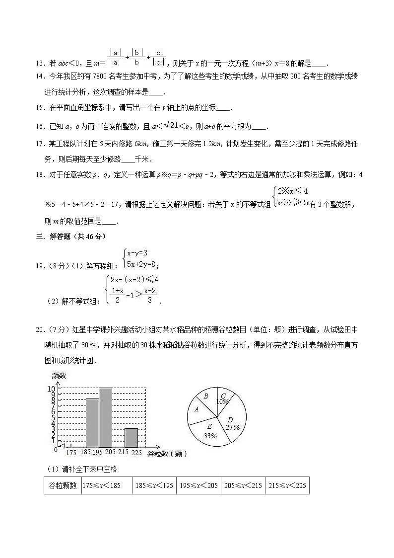 四川省绵阳市涪城区2024-2025学年八年级上学期开学考试数学试卷(含答案)第3页