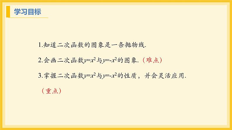 北师大版数学九年级下册 2.2 二次函数的图象与性质第1课时(课件)第2页
