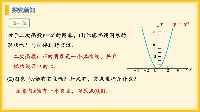 北师大版数学九年级下册 2.2 二次函数的图象与性质第1课时(课件)第7页