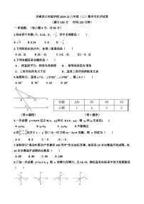 2024年12月份济南天桥区泺口实验学校八年级上学期数学第三次月考试卷（含答案）
