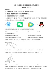 河南省驻马店市汝南县县一中，县二中，县三中联考2024-2025学年八年级上学期11月期中考试数学试题（原卷版）-A4