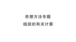 初中数学新湘教版七年级上册4.2思想方法专题 线段的有关计算课后作业课件2024秋