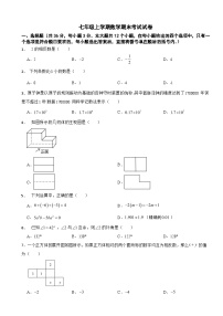 四川省乐山市沐川县2024年七年级上学期数学期末考试试卷【含答案】