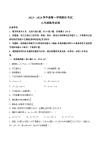 吉林省四平市伊通满族自治县2024届九年级上学期期末考试数学试卷(含答案)