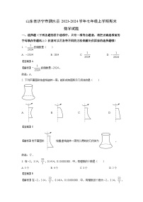 山东省济宁市泗水县2023-2024学年七年级(上)期末数学试卷(解析版)