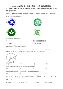 福建省福州教育学院附属中学2023-2024学年九年级上学期月考数学试题（原卷版）-A4