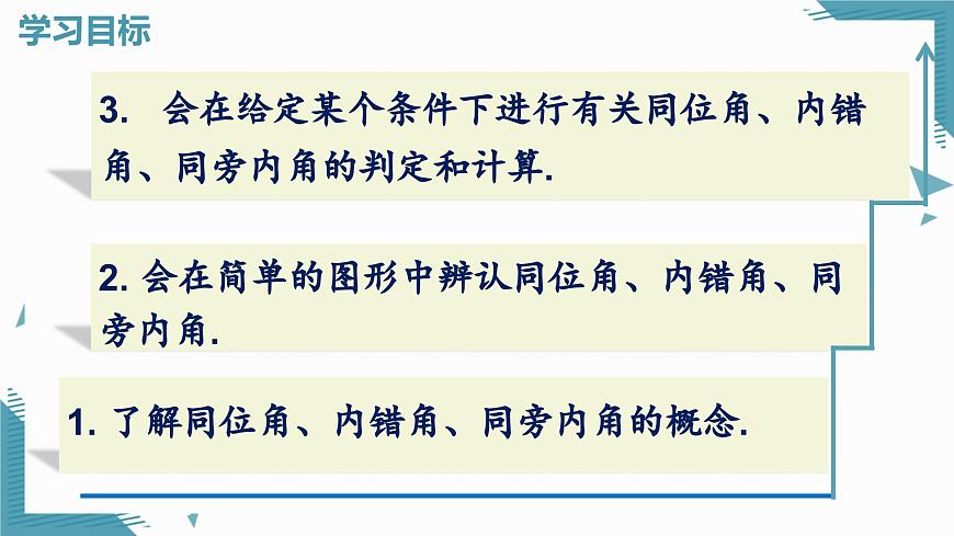 人教版初中數(shù)學  七年級下冊7.1.3 兩條直線被第三條直線所截  課件第2頁