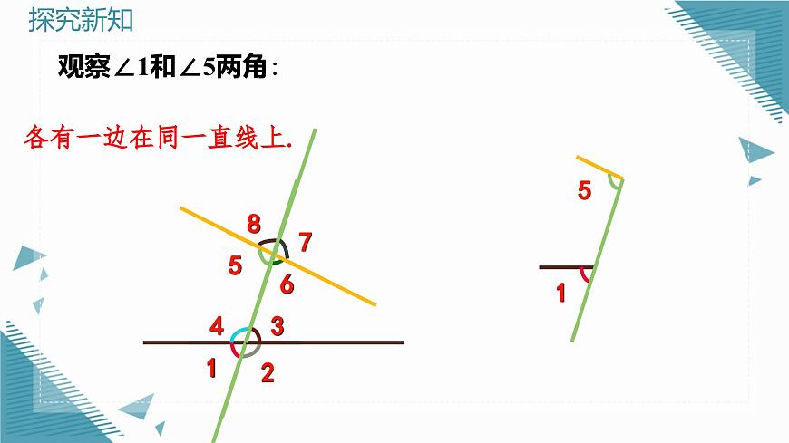 人教版初中數(shù)學  七年級下冊7.1.3 兩條直線被第三條直線所截  課件第8頁