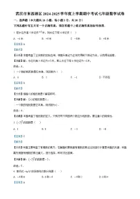湖北省武汉市东西湖区2024-2025学年 上学期期中考试七年级数学试卷（解析版）-A4