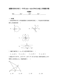 新疆乌鲁木齐市八一中学2024—2025学年九年级上学期数学期中测评试卷