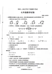 河南省济源市2022年-2023 学年数学七年级下学期 期中试卷