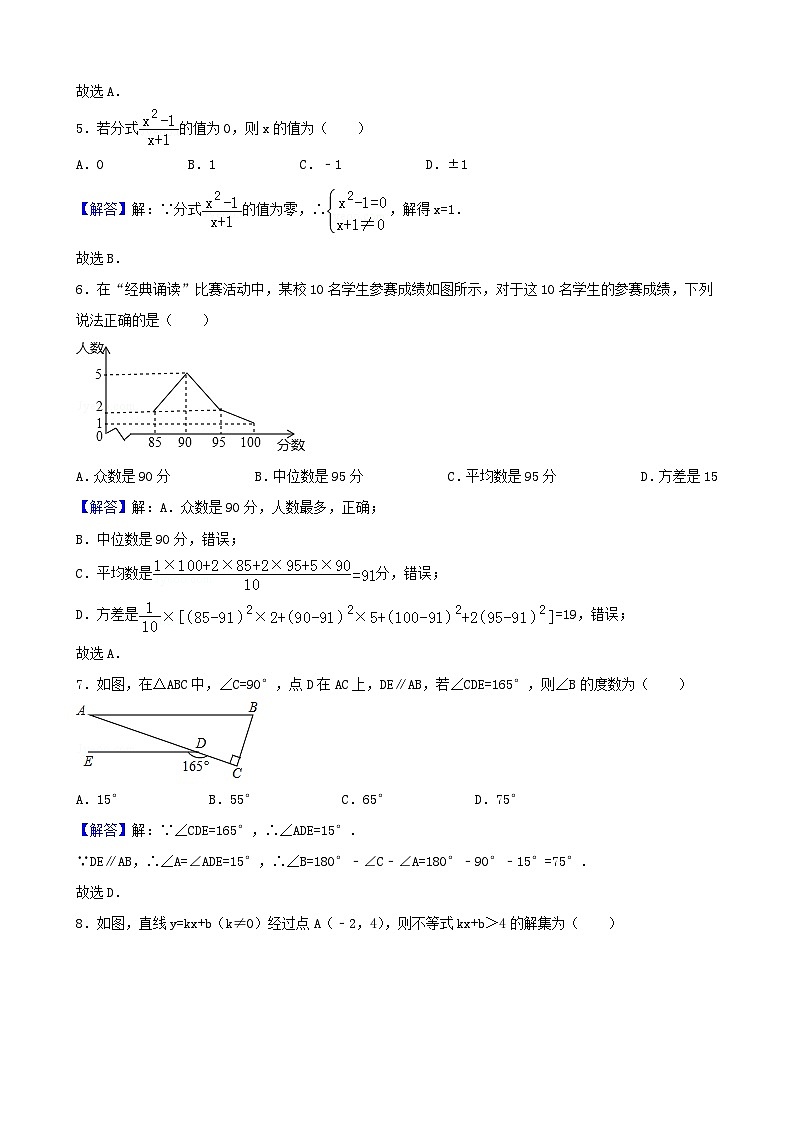 辽宁省葫芦岛市2024年中考数学模拟汇编试题(含解析)第2页