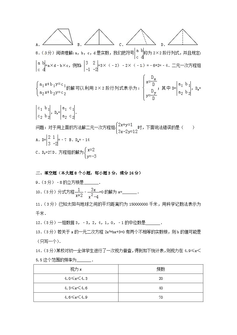 湖南省常德市2024年中考数学模拟汇编试题(含答案)第2页