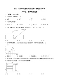 深圳大学附属中学2023-2024学年八年级上学期期末考试数学试卷(含解析)