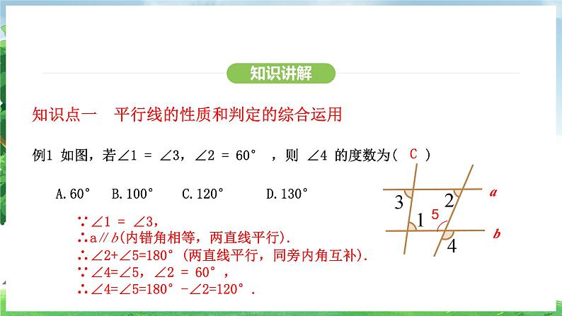 7.2.3 第2课时 平行线的性质与判定的综合运用(课件)2024—2025学年人教版(2024)数学七年级下册第6页