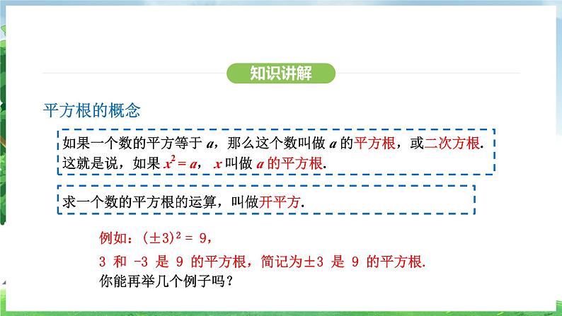 8.1 第1课时 平方根(课件)2024—2025学年人教版(2024)数学七年级下册第7页