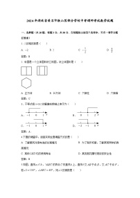 湖北省黄石市铁山区部分学校2024届九年级下学期中考调研考试数学试卷(含答案)