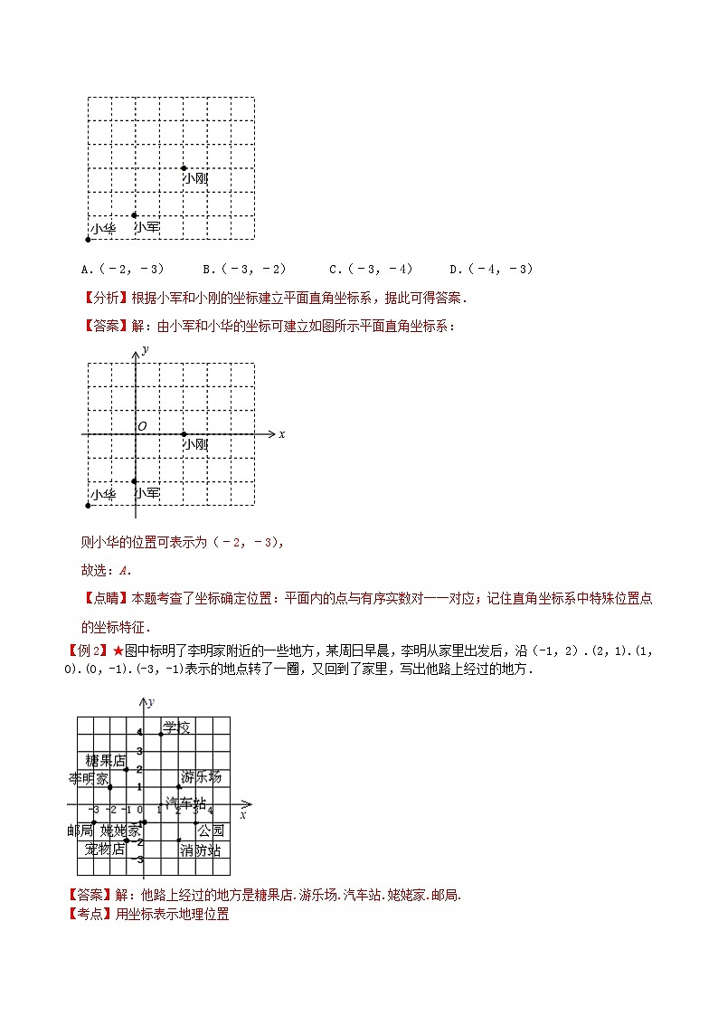苏科版数学八上同步讲练专题5.2 平面直角坐标系(解析版)第2页