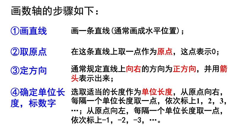 初中数学新北师大版七年级上册2.1第3课时 数轴教学课件2024秋第8页