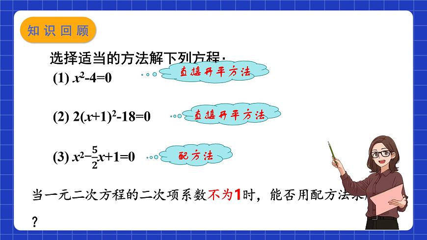 蘇科版數(shù)學(xué)九上1.2《 一元二次方程的解法》(第3課時(shí) 配方法)（課件）第3頁(yè)