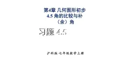 初中数学新沪科版七年级上册4.5习题教学课件2024秋