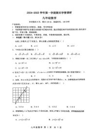 吉林省长春市农安县2024-2025学年九年级上学期12月期末数学试题