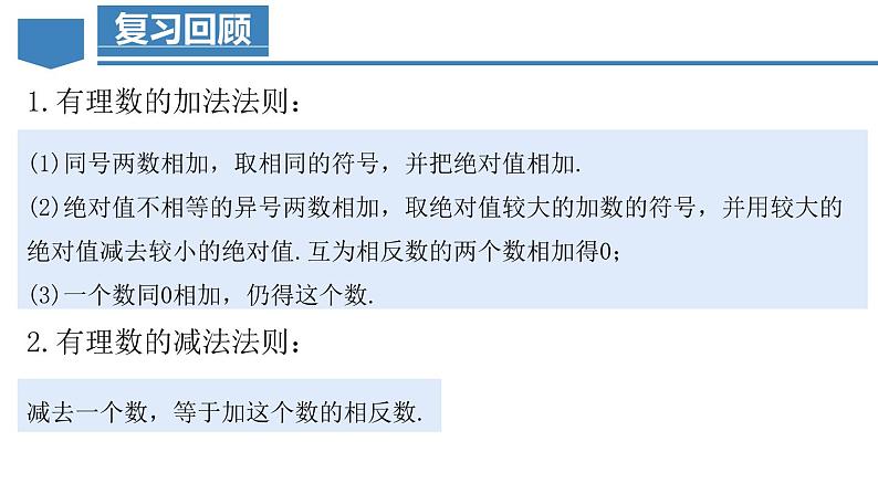 人教版数学七上同步教学课件1.3.2 有理数的减法(第二课时)第3页