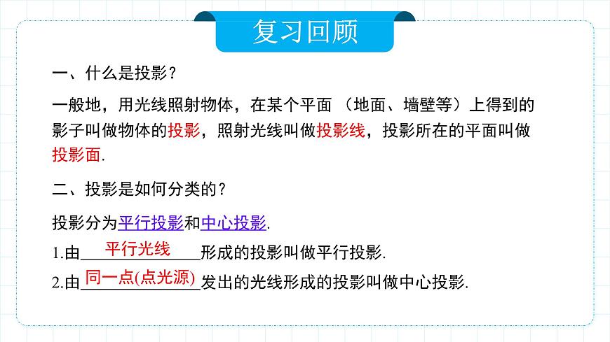 人教版九年級(jí)下冊(cè)數(shù)學(xué)      29.1投影（第二課時(shí)）正投影     課件第3頁(yè)